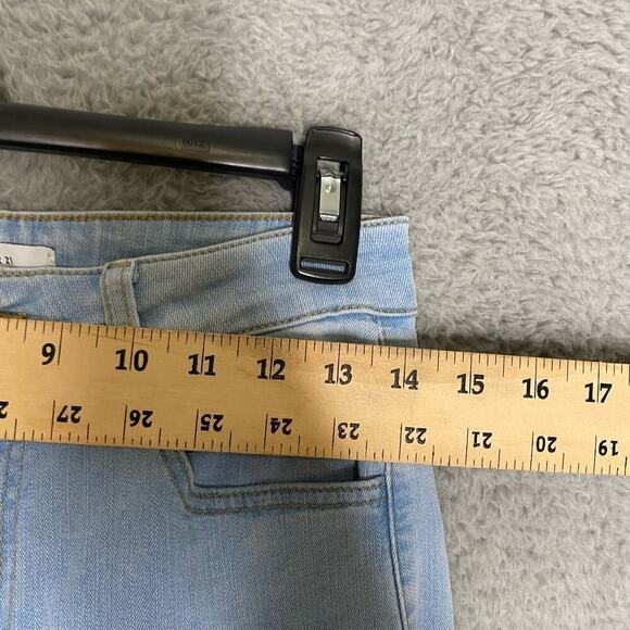 Forever 21 light wash twisted seam high waisted bell bottom denim jeans retro 29 - Picture 10 of 11